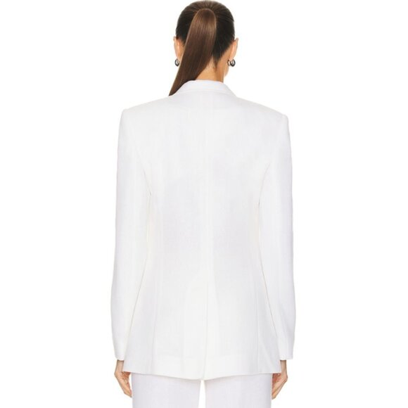 Chloe NEW Wool Cashmere Gauze Rustic Open Front Blazer Eden White Ivory Size XS - Picture 5 of 16